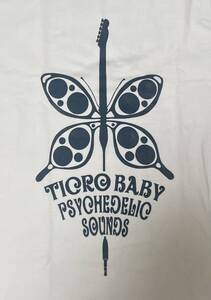 バタフライギター psychedelic Tシャツ　ホワイト　10oz