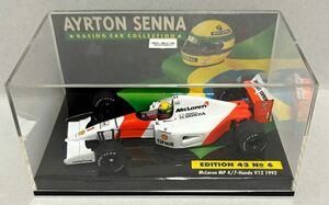 MINICHAMPS LANG アイルトンセナ レーシングカーコレクション 1/43 マクラーレン MP4/7 HONDA No.1 A.セナ F1 1992 