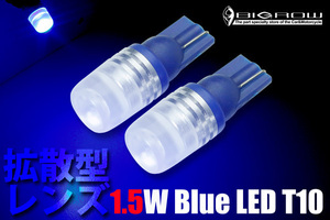 バモス ホビオ T10 1.5W LED 青 ナンバー灯（送料無料）