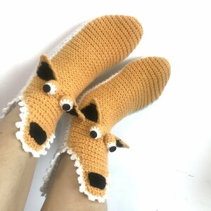 靴下 ソックス くつ下 socks　アニマル 栗鼠 可愛い サンタクロース クリスマス プレゼント ニット 女の子 男の子 大人 男女兼用