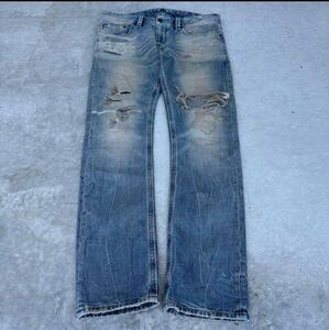 1円 定価3.5万円 激レア DIESEL archive clashed denim pants 90s’ ビンテージ デニム ダメージジーンズ ディーゼル