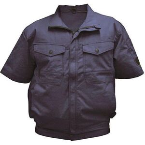 京セラ RYOBI 充電式クーリング半袖ジャケット BCJ1136 ネイビー Lサイズ 服単品 ※ バッテリ・ファン別売 空調