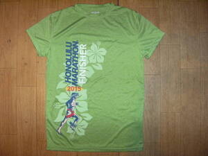 非売品 2015年 HAWAII HONOLULU MARATHON FINISHER ハワイ ホノルル マラソン 完走 Tシャツ★フィニッシャー ランニング 陸上 JAL 日本航空