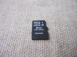 中古 8GB MicroSDHCカード class4 東芝★TOSHIBA★マイクロSDHCメモリカード　クラス4　t2
