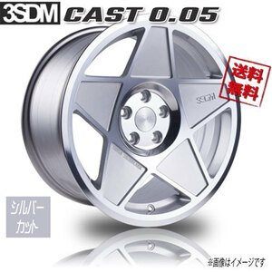 3SDM CAST 0.05 シルバーカット 19インチ 5H100 9.5J+35 4本 73 業販4本購入で送料無料