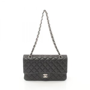 シャネル マトラッセ Wフラップ ブランドオフ CHANEL ラムスキン（羊革） ショルダーバッグ ラムスキン 中古 レディース