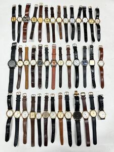 メンズ レザー 腕時計まとめて 大量 40本 セット SEIKO TECHNOS SKAGEN NIVADA LANCEL SANDOZ REGUNO JUNCTION mila schon 等 まとめH764