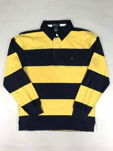 新品 13264 XL(18-20) サイズ 長袖 ポロ シャツ polo ralph lauren ポロ ラルフ ローレン 紺 黄