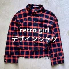 【Retro girl】レトロガール チェックシャツ ショート丈 Mサイズ