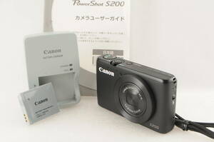 [美品] キヤノン Canon Powershot S200 ブラック コンパクトデジタルカメラ #1239