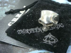 THIRTEEN DESIGNS サーティーンデザインズ TCRG-002 SMALL FIRST SKULL RING 定価44,000円