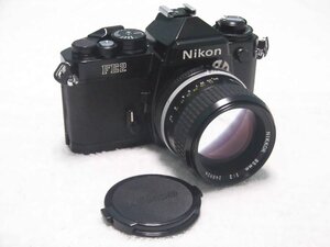 E035／ジャンク品【NIKON FE2 一眼レフカメラ 本体 ／NIKKOR 85mm 1:2 レンズ まとめて 計2点】カメラ