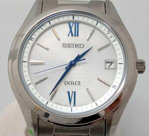 SEIKO セイコー DOLCE ドルチェ 7B24-0BM0 デイト チタン ホワイト文字盤 電波ソーラー