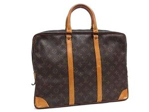 1円 LOUIS VUITTON ルイヴィトン M53361 モノグラム ポルト ドキュマン ヴォワヤージュ ハンドバッグ トートバッグ ブラウン系 FJ0114