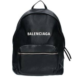 バレンシアガ BALENCIAGA エブリデイ 568008 ロゴプリントレザーリュック 中古 BS99