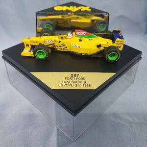 オニキス ONYX　F1　フォルティ フォード FORTI FORD ルカ バドエル　Luca BADOER ヨーロッパGP　EUROPE GP 1996　1/43