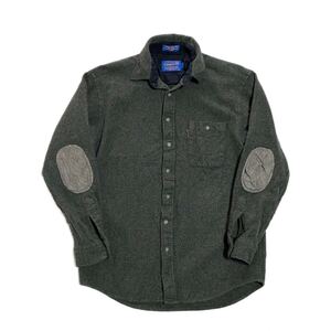 PENDLETON ペンドルトン 玉虫色 エルボーパッチ 長袖シャツ L ネルシャツ ビンテージ 40s 50s 60s