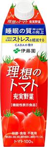 伊藤園 充実野菜 理想のトマト 1L×6本 キャップ付き紙パック [機能性表示食品]