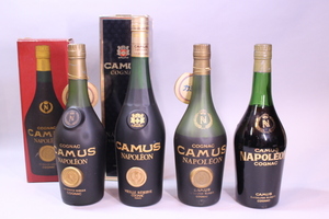 p-2583 未開栓古酒　CAMUS　カミュ　NAPOLEPN　コニャック　ブランデー　4本　700ｍL