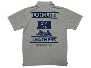 未使用品 Sサイズ Langlitz Leathers ラングリッツレザー ポロシャツ グレー