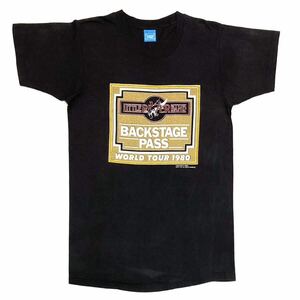 80s【LITTLE RIVER BAND】”Backstage Pass” Tシャツ 裾袖シングル USA製 size L ヴィンテージ/リトルリバーバンドDoobie Brothers