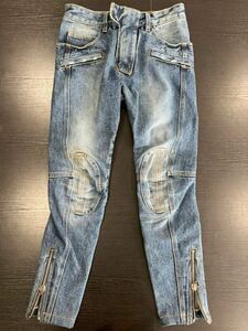 BALMAIN バルマン オム 10-11AW ニューバイカーデニム ジーンズ イタリア製 T542-B401