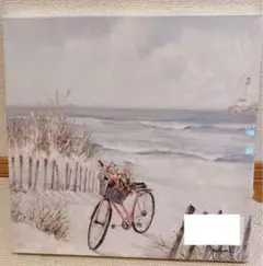 かべアート❣️装飾画 海 自転車 部屋飾り自然 風景画 30cm×30cm