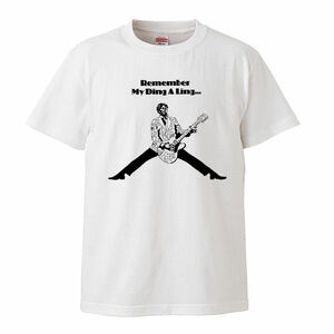 【Mサイズ 白Tシャツ】チャックベリー Chuck Berry ロカビリー ロックンロール 50s 60s LP CD レコード バンドTシャツ EP 45 7inch