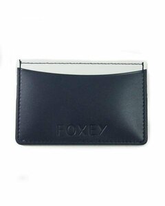 フォクシー FOXEY 紺 白 カードケース 未使用