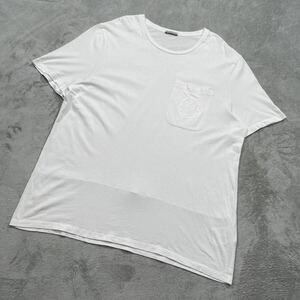 1円　極美品　MONCLER モンクレール　マグリア　半袖Tシャツ Tシャツ　ポケット　ホワイト　XLサイズ ポケットロゴ　9599