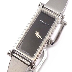 apf790☆【GUCCI/グッチ】1500L レディース クォーツ腕時計/バングルウォッチ ケース約30.0×12.2ｍｍ ■55B46