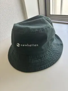 newhattan バケットハット L/XL 緑 コットン