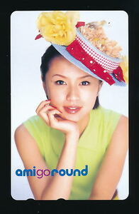 ●360●鈴木あみ・鈴木亜美★ami-go-round／花の帽子 【テレカ50度】●