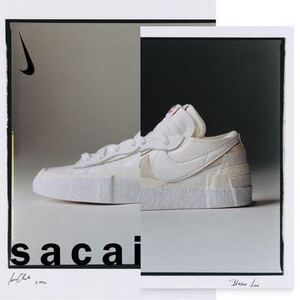 US10.5 28.5 cm 送料 無料 新品 未使用 Nike Sacai Blazer low white patent ナイキ サカイ ブレーザー ホワイト パテント