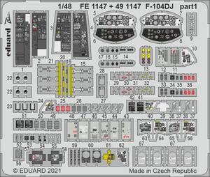 エデュアルド(FE1147) 1/48 F-104DJ用内装エッチングパーツ(キネティック用)