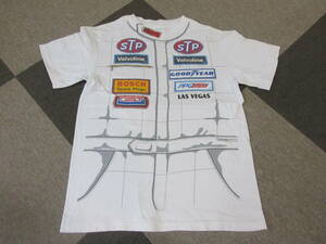 80s だまし絵 Tシャツ M STP GOODYEAR Hanes シングルステッチ USA製 Valvoline 企業物 ヴィンテージ オーバープリント Bosch