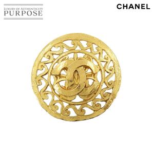 シャネル CHANEL ココマーク ラウンド型 ブローチ ゴールド 95A アクセサリー ヴィンテージ Vintage Brooch 90255111