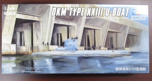 TRUMPETER(トランペッター)1/144 独(ドイツ) DKM Uボート(U-Boat) XXIII(23)型 潜水艦 (DKM Type Submarine U-23) 内袋未開封品 05907