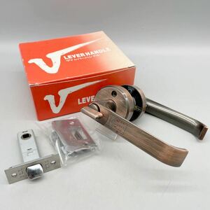 【新品 未使用】アイル VLEVER HANDLE ヴイレバーハンドル VLW-3-B 表示錠 ブロンズ バックセット50mm ブラウン ドアノブ ドアレバー 取替