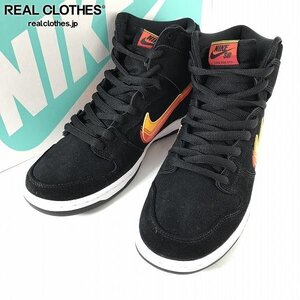 NIKE/ナイキ SB Dunk High Pro Black/Team Orange ダンクハイ プロ ブラック/チームオレンジ BQ6826-003/28 /080