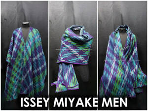 ISSEY MIYAKE MEN 15-16AWコレクション 大判モヘヤストール/ポンチョ モヘア ブランケット ケープ イッセイミヤケ ユニセックス マフラー