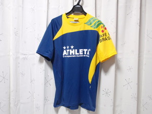 メンズＬサイズ◆《ATHLETA／アスレタ》半袖シャツ！サッカーシャツ！(吸汗・速乾・ストレッチ)◆新品に近い！