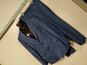 kkaa1985 ■ TRANS CONTINENTS ■ トランスコンチネンツ スーツ シングル ウール 青 ブルー 96Y7 96-80-180 M