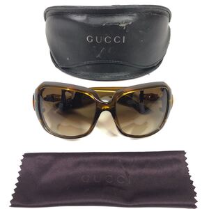 【グッチ】基準内 GUCCI サングラス バンブー ホースビット GG2969/S カーキブラウン色系 メンズ レディース イタリア製 クロス ケース付き