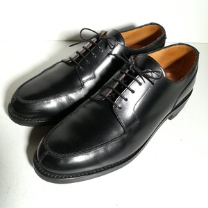 c0548 【数回着用程度・美品】 ★クロケット&ジョーンズ Crockett&Jones★ モールトン Uチップ 8 1/2E 黒 シューズ ビジネス 高級革靴