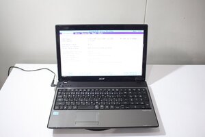 【PK185】 ACER Aspire 5741シリーズ NEW70 core i3 M330 2.13GHz/ 4GB HDDなし 部品取り・修理ベース用　ジャンク　