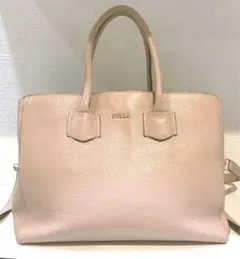 【美品】FURLA アルバ　M  レザー　トートバッグ　2way ピンク