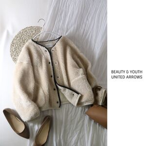 1.6万☆ユナイテッドアローズ/BEAUTY & YOUTH☆パイピングボアブルゾン 日本製☆A-O 7024