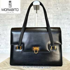 MORABITO BLACK カーフレザー モラビト ゴールド金具 ブラック 黒 ハンドバッグ トートバッグ ショルダー 