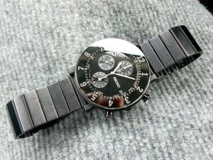 美品　SEIKO　セイコー　スピリット　SCEB037　復刻版　エットレ・ソットサス　SOTTSASS　クロノグラフ　ブラック　メンズ腕時計